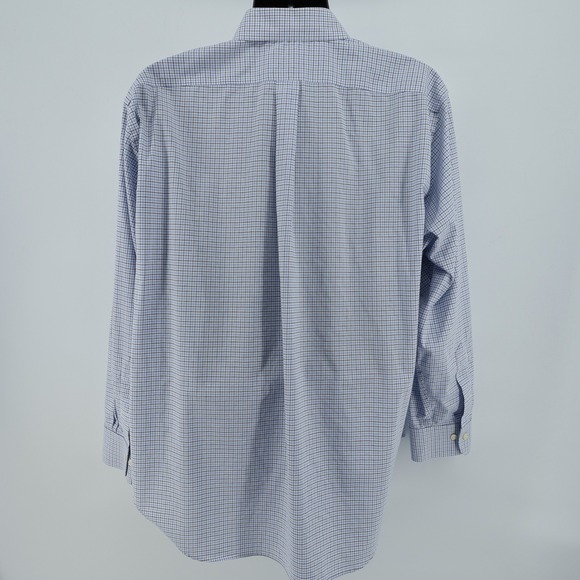 Lauren Ralph Lauren Mens Dress Shirt 18 34/35 XXL Classic Fit Check Plaid - Flaw - Picture 3 of 7